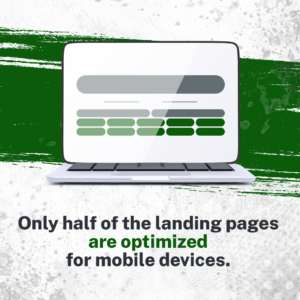 Only half of the landing pages are optimized for mobile devices - stats given by Jenn Neal on how to create a sales page